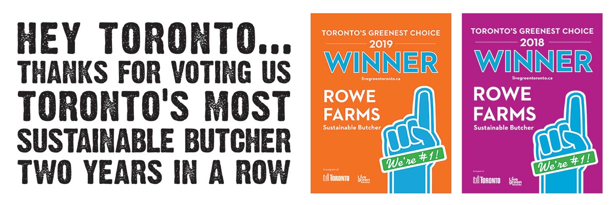 Toronto's Greenest Choice - Sustainable Butcher 2018 and 2019 Winner